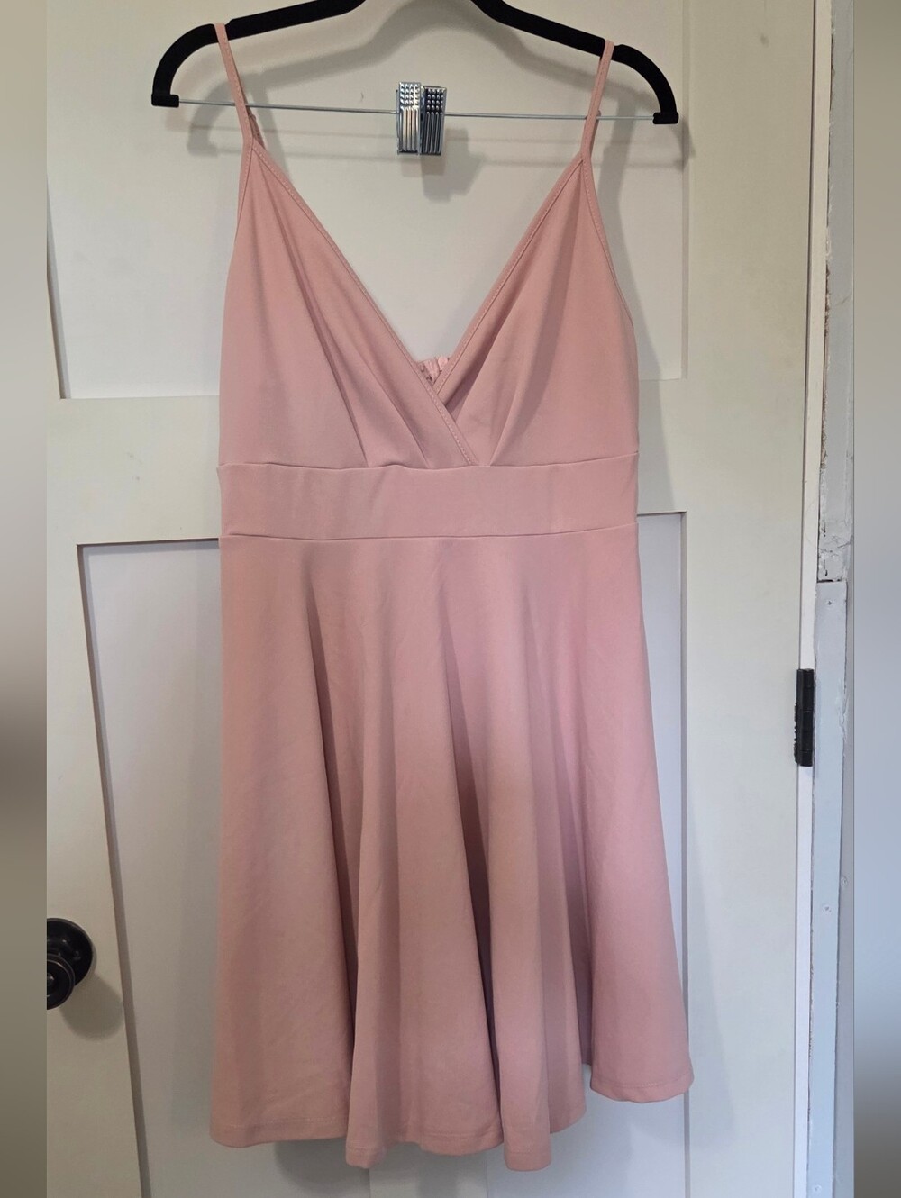 NWOT Blush Pink Sleeveless V-Neck Mini Dress